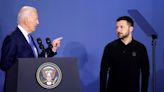 Joe Biden introduces Volodymyr Zelensky as 'President Putin' at Nato summit drawing gasps