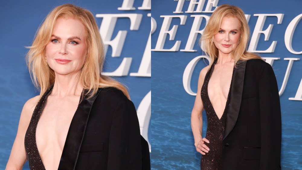 Nicole Kidman Sparkles in ‘Espresso’ Crystal Ferragamo Dress at ‘The Perfect Couple’ Los Angeles Premiere