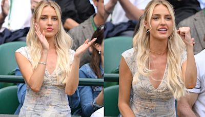 Taylor Fritz’s Girlfriend Morgan Riddle Embraces Delicate Floral Prints in Sundress at Wimbledon for Day 10 Quarter-finals Match