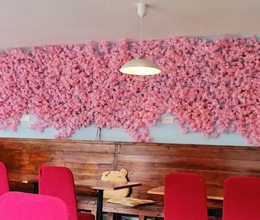 'I visited café with cherry blossom-filled walls and left with food envy'