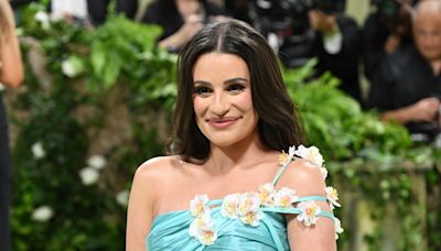 Pregnant Lea Michele Reawakens Maternity Dressing in Bold Blue Rodarte Dress at Met Gala 2024