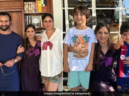 Saif Ali Khan, Kareena Kapoor, Taimur And Jeh In Adorable Pics From Saba's Birthday