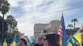 US: 2nd Anniversary Of Russian Invasion Of Ukraine – Protest In Los Angeles, CA