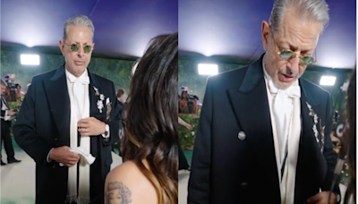 Jeff Goldblum becomes enamoured with interviewer’s nails on Met Gala red carpet