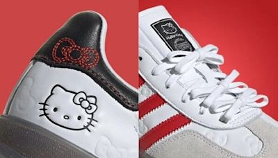 Hello Kitty 50週年輪到adidas Gazelle 超Q壓印、蝴蝶結鞋帶細節搶先看