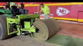 Chiefs groundskeeper shares look at the new grass being installed at Arrowhead Stadium