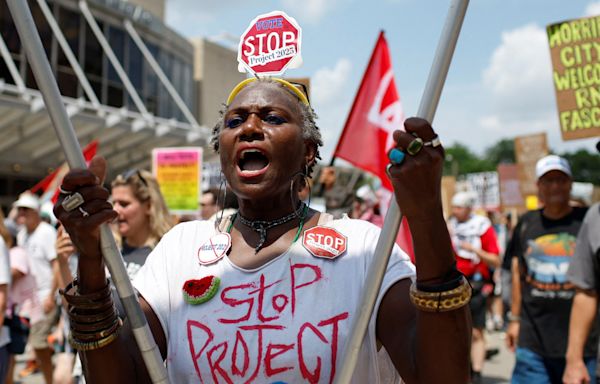 Photos: Thousands of demonstrators flood downtown Milwaukee protesting the first day of the RNC