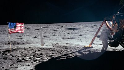 What became of the flags Apollo astronauts left on the moon?