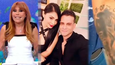 Magaly Medina compara tatuaje que se hizo Christian Domínguez con el de Pamela Franco: “Va a ser más difícil de borrar”