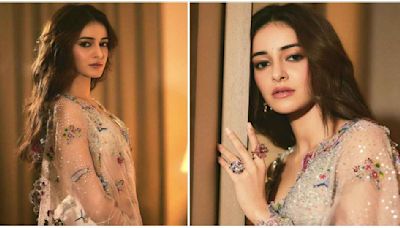 Ananya Panday’s floral-embellished Rahul Mishra saree is ideal pick for contemporary divas