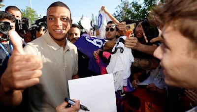 Kylian Mbappe is unveiled in front of 80,000 Real Madrid