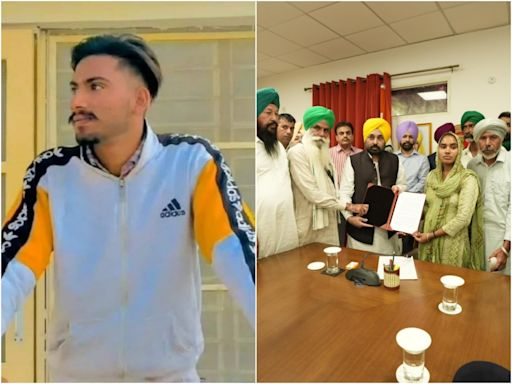 Punjab CM Mann Hands Job Letter, Rs 1 Crore Cheque To Slain Farmer Shubhkaran Singh's Sister