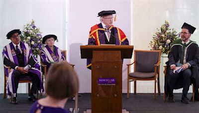 President of Ireland, Michael D. Higgins, receives honorary degree from The University of Manchester and launches new lecture series