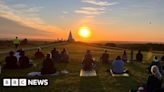 Summer solstice sunrise in Milton Keynes enjoyed by locals