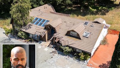 Kanye West’s 300-acre ranch in Calabasas is seen in complete ruins