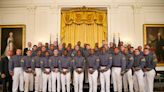 Army football team recognized at White House for winning service academy series