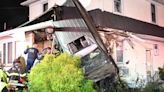 SUV flips in air, lands into side of sleeping family's home on Long Island