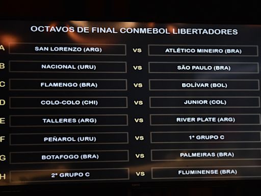 Duelo argentino Talleres-River y brasileño Botafogo-Palmeiras destacan en fase de octavos