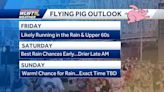 Flying Pig planner: Wet start to weekend, afternoons looking dry