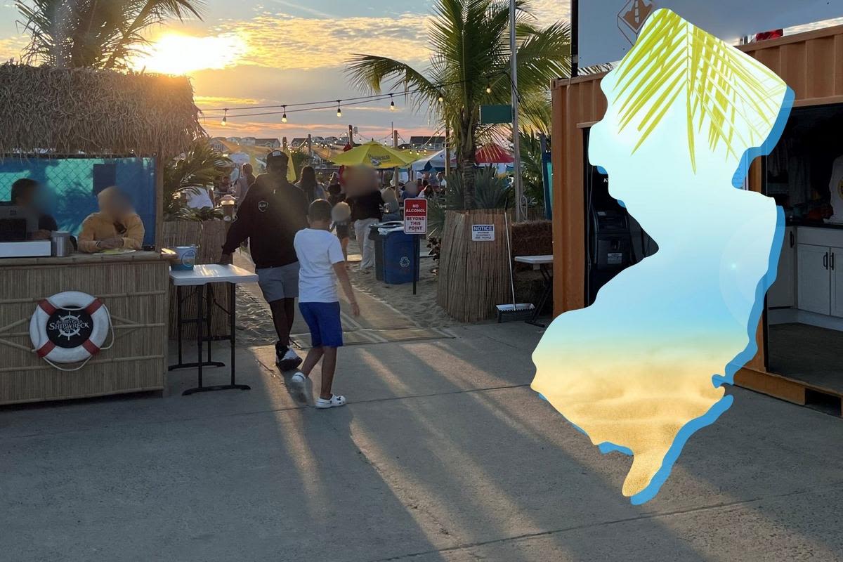 Hidden affordable NJ beach offering food, music, ferry & more