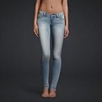 美國女裝HOLLISTER SUPER SKINNY JEANS 1號淺藍色超級細腿粉窄牛仔褲含運在台現貨