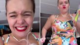 LadBaby Mum works out in colourful outfit but her makeup choice raises eyebrows