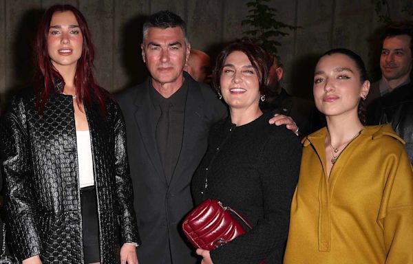 Dua Lipa Steps Out with Mom, Dad and Sister for Family Night at Star-Studded Gucci Fashion Show in London