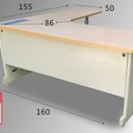 【漢興/二手OA辦公家具】  辦公室專用L型主管桌  淺色系主管桌L桌