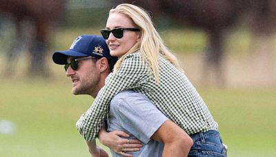 Sophie Turner Gets Piggyback Ride From Boyfriend Peregrine Pearson During Polo Outing at His Family's Estate