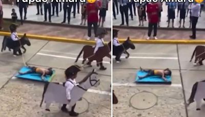 Niños representaron la ejecución de Túpac Amaru en desfile y dicen: “En efecto, es la historia del Perú”