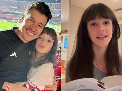 Rodrigo Faro reage a vídeo da filha caçula sobre religiosidade: 'Orgulhoso'