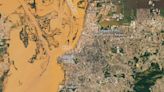 Nasa divulga imagens por satélites de alagamento ‘engolindo’ Porto Alegre