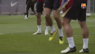 Nuevo entrenamiento del FC Barcelona de cara a su partido contra el Valencia