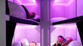 An airline plans to install bunk beds and couches in economy class to help to boost comfort on long-haul flights