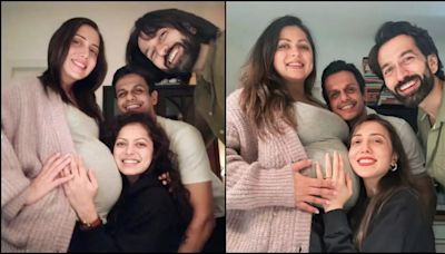 BFFs Forever! Nakuul Mehta-Jankee Parekh Recreate Their Pregnancy Pic With Drashti Dhami-Neeraj Khemka