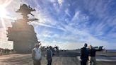 The USS Gerald R. Ford aircraft carrier is returning home after extended deployment defending Israel