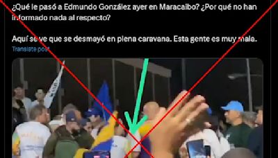 Video no muestra a Edmundo González desvanecido durante un acto en Venezuela, fue otro político