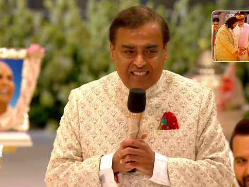 Watch Mukesh Ambani’s eloquent speech at his children’s wedding that had the guests rapt as he explained the significance of the ceremony - Times of India