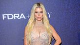 Jessica Simpson Sparkles in Completely Sheer Dress at FN Awards