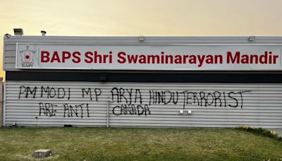 BAPS Swaminarayan Temple In Canada's Edmonton Defaced