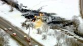 Train carrying ethanol derails and catches fire in Minnesota, forcing residents to evacuate