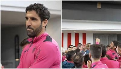 La reacción de los jugadores del Athletic cuando se enteran de la retirada de Raúl García: "Orgulloso de vosotros"