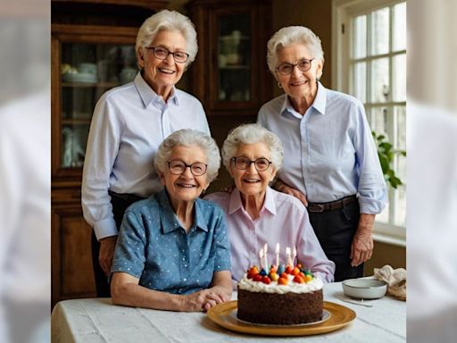 Fact Check: Photo Purportedly Shows Quadruplet Sisters Posing on Their 90th Birthday. Here's the Truth