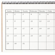 Displays one month at a time Includes all days of the month Often includes space for notes or reminders Popular for scheduling appointments and events