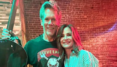 Kyra Sedgwick Poses with Husband Kevin Bacon on Set Working Together: 'My Favorite Scene Partner’