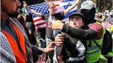 US campus protests: Rival Gaza protest groups clash at UCLA