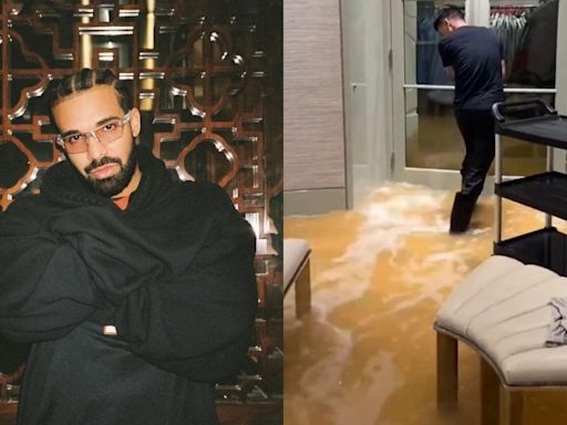 Drake shares video of his USD 100 million Toronto mansion flooded due to heavy rains