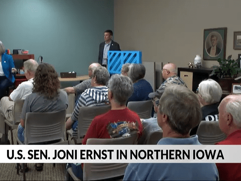 Sen. Joni Ernst visits Britt for town hall