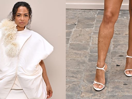 Christina Milian Gets Edgy in Strappy Sandals at Ashi Studio’s Fall Couture 2024 Show