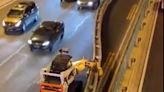 Viral video shows Chinese authorities flipping direction of lane on road to ease rush-hour traffic